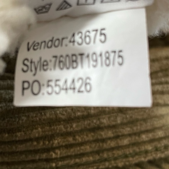 PacSun Corduroy Sherpa Lined Faux Fur Women’s Trucker Button Down Jacket. Small - Picture 9 of 9